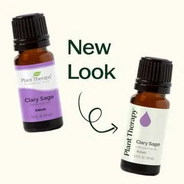 Plant Therapy Clary Sage Essential Oil 100% Pure, Undiluted, Natural Aromatherapy, Therapeutic Grade 10 mL (1/3 oz)