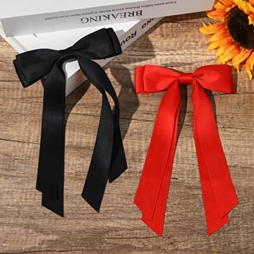 2PCS Satin Hair Bows for Girls - Versatile & Stylish