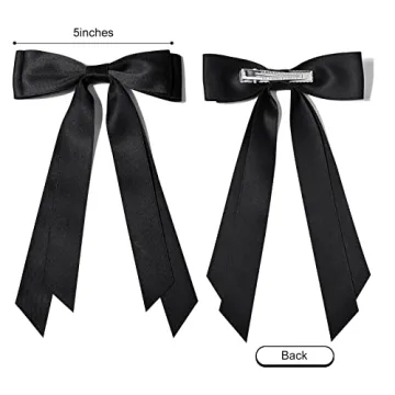 2PCS Satin Hair Bows for Girls - Versatile & Stylish