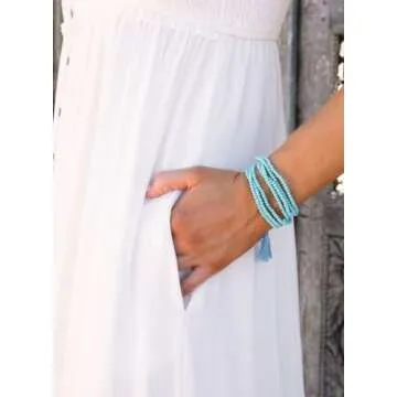 Dokotoo Summer Dresses for Women 2025 Casual Sleeveless Sundresses for Women Button Down Smocked Spaghetti Straps Open Back A-Line Swing Flowy Maxi Beach Long Sun Dress with Pockets White Large