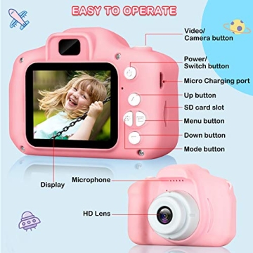 Gridspace Kids Camera for 3-9 Years - Fun and Durable