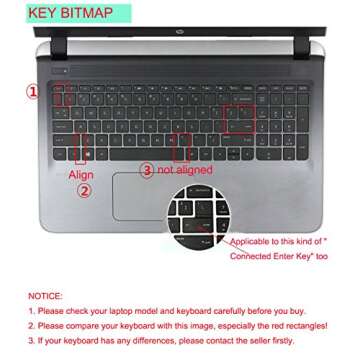 Keyboard Cover Skin Compatible for 15.6 inch HP Pavilion 15-ab 15-ac 15-ae 15-af 15-an 15-ak 15-ay 1...