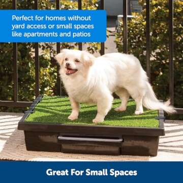 PetSafe Pet Loo Indoor Pet Toilet, Portable Dog Potty Station, Grass Pad Tray of Synthetic Grass Mat, Easy to Clean, Large