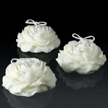 Floral Shaped Soy Wax Candles - Elegant Home Decor