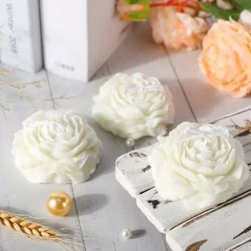 Floral Shaped Soy Wax Candles - Elegant Home Decor