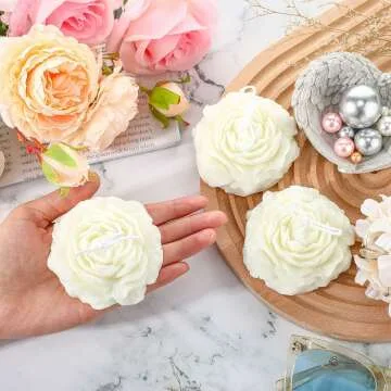 Floral Shaped Soy Wax Candles - Elegant Home Decor