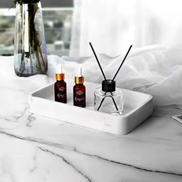 Emibele Marble Vanity Tray for Elegant Organization