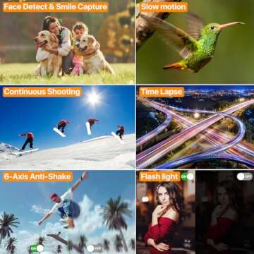 5K Digital Camera with Front and Rear Cameras for Photography Video Camera with Viewfinder Autofocus UHD 5K Vlogging Camera for YouTube 6-Axis Anti-Shake Selfie Camera Recorder with 32GB SD Card