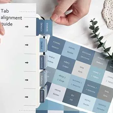 ZIEYOMI Bible Tabs - Durable Bible Index Tabs in Blue