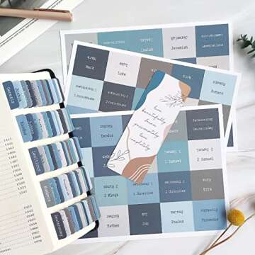 ZIEYOMI Bible Tabs - Durable Bible Index Tabs in Blue