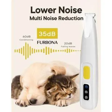 FURBONA Dog Paw Trimmer - Waterproof & Low Noise