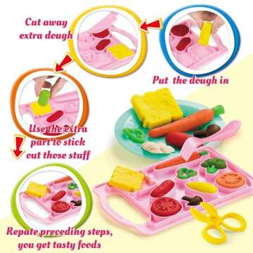 Color Dough Toys for Kid Kitchen Creations Little Chef Color Dough Set Games