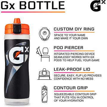 Gatorade Gx Marble Black 30oz Squeeze Bottle for Everyone