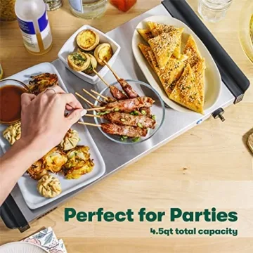 BELLA Triple Electric Buffet Server & Warming Tray for Parties