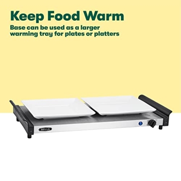 BELLA Triple Electric Buffet Server & Warming Tray for Parties