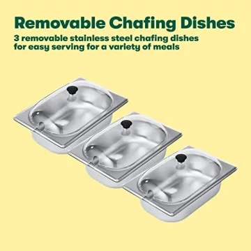 BELLA Triple Electric Buffet Server & Warming Tray for Parties