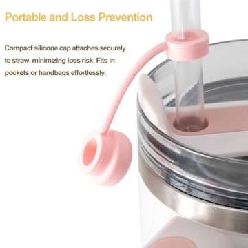 Stylish Straw Cover Caps for Stanley Cups - 6 Pack