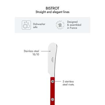 Elegant Sabre Paris Spreader Knives - Bistrot Collection