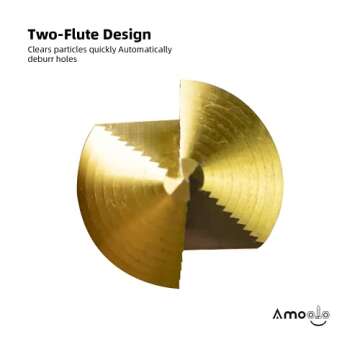 amoolo Titanium Step Drill Bit (15 Step), 3/16" to 1-1/4" (1.25 inch) High Speed Steel (HSS) 1/4" Hex Shank Unibit for Soft Metal Sheet, Wood, Plastic, Multiple Hole Drilling Cone Drill Bit