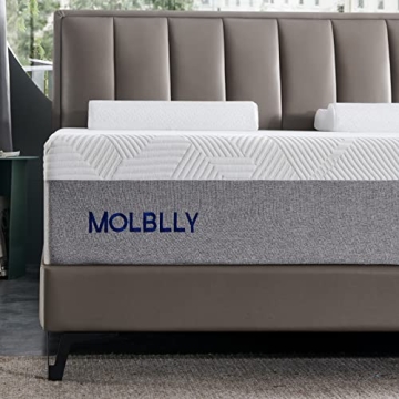 Molblly Queen Mattress, 10 inch Gel Memory Foam Queen Size Mattress in a Box, Medium Firm Bed Mattre...