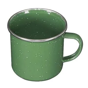 Stansport Deluxe 24-Piece Enamel Tableware Set - Green (11220-10)