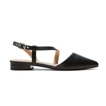 Arromic Slingback Flats for Women Pointed Toe Flat Shoe Comfortable Leather Casual Fashion Dress Wor...