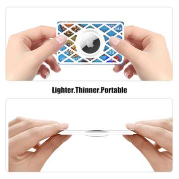 SUPFINE 2 Pcs Airtag Wallet Case,Slim Card Case Holder for Airtag,0.1 inch Thickness Ultra Thin Air ...