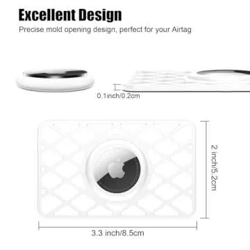 SUPFINE 2 Pcs Airtag Wallet Case,Slim Card Case Holder for Airtag,0.1 inch Thickness Ultra Thin Air tag Holder for Purse, Handbag, Backpack Wallet (White)