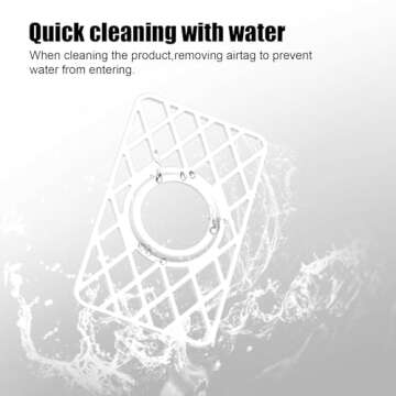 SUPFINE 2 Pcs Airtag Wallet Case,Slim Card Case Holder for Airtag,0.1 inch Thickness Ultra Thin Air tag Holder for Purse, Handbag, Backpack Wallet (White)