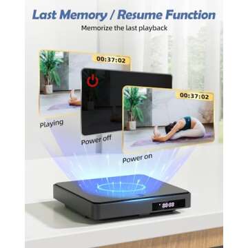 Mini DVD Player for TV Home HDMI DVD Players All Region Free 1080P Compact Small DVD CD/Disc Smart Players AV Output and USB Input Remote Control AV Cable Included ARAFUNA