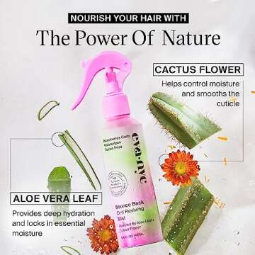 Eva NYC Curl Reviving Hair Mist - Hydrating, GMO-Free 5.4 fl oz