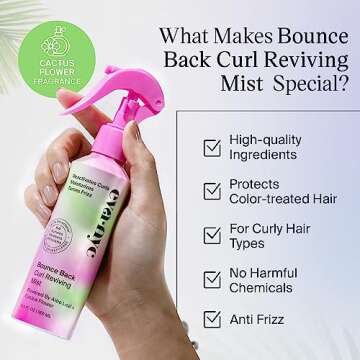 Eva NYC Curl Reviving Hair Mist - Hydrating, GMO-Free 5.4 fl oz