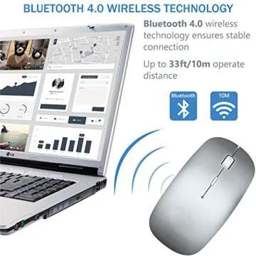 Tsmine Slim Wireless Bluetooth Mouse for Mac and PC
