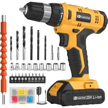 20V Cordless Drill Set with Battery & LED Light