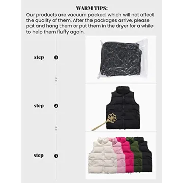 ATHLISAN Women's Stylish Winter Warm Puffer Vest