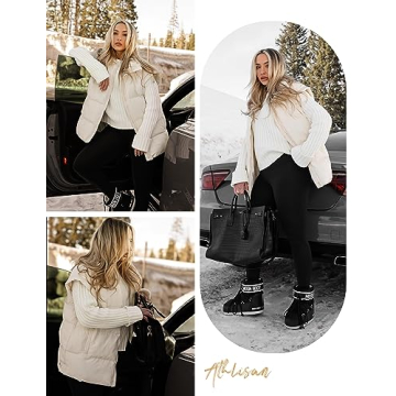 ATHLISAN Women's Stylish Winter Warm Puffer Vest