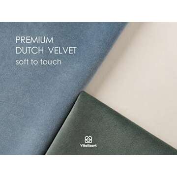 Vitalizart Velvet Ribbon Dusty Green Blue 3/8" x 15 Yd Fabric Trim 3 Rolls * 5 Yd for Christmas Wreath Decoration Craft Ornaments Gift Wrapping Bows