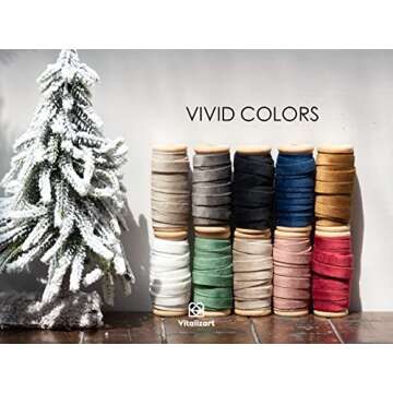 Vitalizart Velvet Ribbon Dusty Green Blue 3/8" x 15 Yd Fabric Trim 3 Rolls * 5 Yd for Christmas Wreath Decoration Craft Ornaments Gift Wrapping Bows