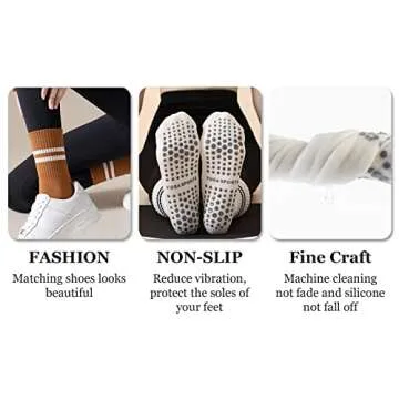Flydo Grippy Socks for Women Yoga Non Slip Pilates