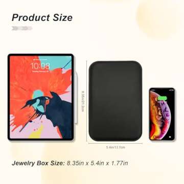 V-LAFUY Small Jewelry Box, Travel Jewelry Case Portable Jewelry Boxes for Women, 2-Layer Jewelry Travel Organizer, Gift for Women Girls, Black B