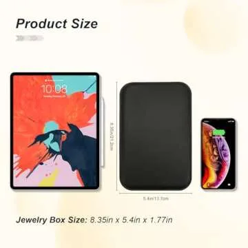 V-LAFUY Small Jewelry Box, Travel Jewelry Case Portable Jewelry Boxes for Women, 2-Layer Jewelry Travel Organizer, Gift for Women Girls, Black B