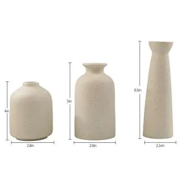 Chic Ceramic Vases Set - 3 Modern Boho Decor for Home