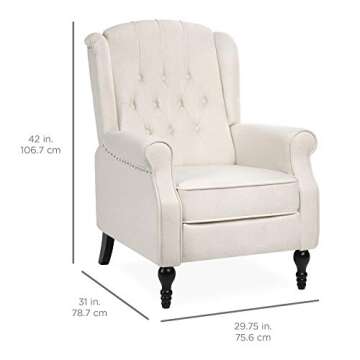 Tufted Wingback Push Back Recliner for Ultimate Comfort