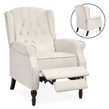 Tufted Wingback Push Back Recliner for Ultimate Comfort