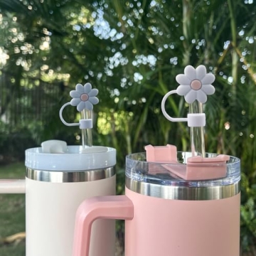 Stylish Silicone Straw Caps for Stanley Tumblers - Dustproof