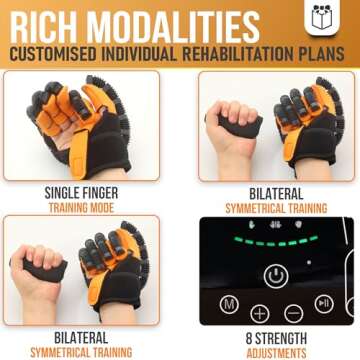 Linkox Hand Rehabilitation Robot Gloves - Robot Hand Glove for Stroke, Paralysis & Arthritis Patients - Includes Black Organizer Bag - Right Hand M