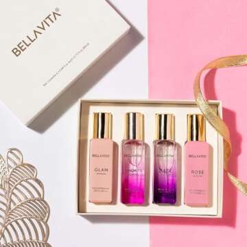 Bella Vita Eau De Parfum Set for Women (4x20 mL) with Date, Senorita, Glam, Rose | Vanilla, Floral, Sweet, Musk | Perfect for trials, gifting, or blending to craft your unique fragrance