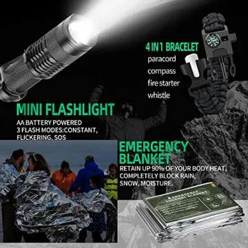 SUPOLOGY Emergency Survival First Aid Trauma Tourniquet for Disaster Home Outdoor Camping Emergency Kit (Black.)