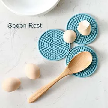 Colinda Silicone Drink Coasters with Holder, Set of 6, for Tabletop Protection and Office Desk, Cup Mat Set for Home Decor, Non-Slip and Non-Stick,Round, 4 Inch,Chocolate Brown