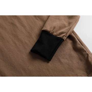 MyFav Boys Pajamas Set 100% Cotton Dinosaur Sleepwear Solid Colors Little Big Boys 2 Piece Pajama Set, Brown, 5Y